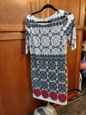 Jessica Howard Women's 3/4 Sleeve, Knee Length Polyester Spandex Dress - Image 1 of 2