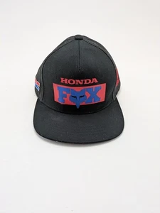 Cappello Berretto Fox Racing Honda HRC Nero Rosso Maglia Posteriore Snapback Motocross Bici - Foto 1 di 5