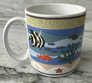 Sakura Claire Murray Korallenriff Fisch Meer Szene Strand Kaffee oder Rasiertasse - Bild 1 von 7