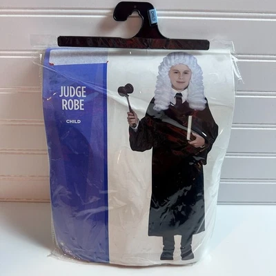 Judge Robe Child Costume by Amscan Halloween Costume 1 PC Unisex One Size Black - Image 1 of 4