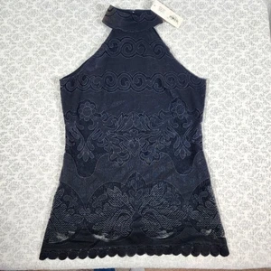 Top Union of Angels nero pizzo collo alto nuovo con etichetta taglia small - Foto 1 di 8