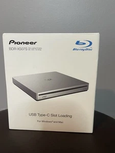 Pioneer BDR-XS07S 6x Slot Loading Portable USB 3.1 BD/DVD/CD Burner - Afbeelding 1 van 4