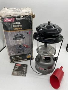 Coleman Dual Fuel Twin Mantle Camping Lantern 285-700T Boxed VGC - Picture 1 of 14