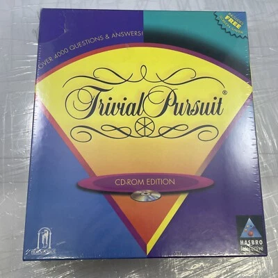 Trivial Pursuit (PC, 1996) 4000 Questions Answers Big Box PC Game - New Sealed - Image 1 of 4