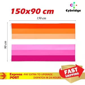 Large LGBT Pride Flag Rainbow Flag Lesbian LGBTQ Flag 90x150 cm Heavy Duty - Picture 1 of 2