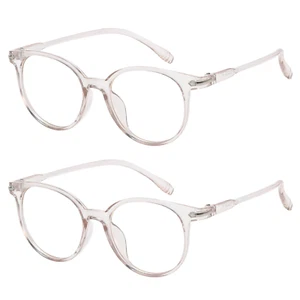 Gafas bloqueadoras de luz azul redondas OWL - UV400, gafas falsas para unisex - Paquete de 2 - Imagen 1 de 78