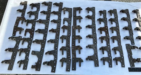 Large Lof of Vintage Assorted Cast Iron Shutter Hinges Hardware Mount and Other Cover