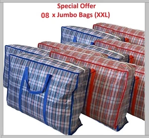 8 x Jumbo Laundry Bags Extra Large XXL Strong Heavy Duty Shopping Storage Bag - Picture 1 of 14