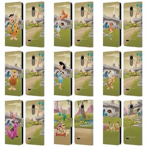 OFFICIAL THE FLINTSTONES CHARACTERS LEATHER BOOK WALLET CASE FOR LG PHONES 1