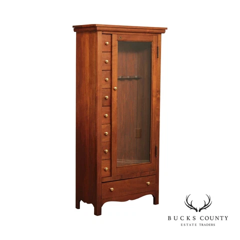 Antique Pennsylvania Locking Walnut and Glass Gun Cabinet Cover