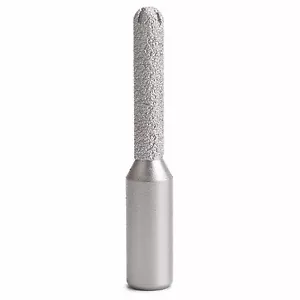 Punta per router diamantata brasata diametro 8 mm 5/16" griglia pietra 60 gambo 12,7 mm - Foto 1 di 6