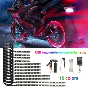 Motorrad Unterboden LED RGB Streifen Beleuchtung Atmosphäre Licht Leuchten - Afbeelding 1 van 12