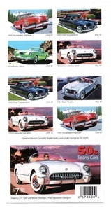 2005 Sc #3931-35 Vintage Cars - America on the Move booklet of 20 x 37¢ Stamps - Picture 1 of 2