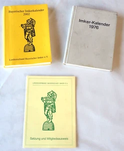 Konvolut 3x Imker Buch Bienen Kalender und Mitgliedsausweis mit Satzung#1973 oBü - Bild 1 von 10