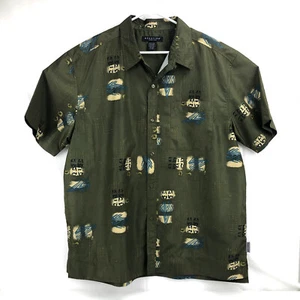 Kenneth Cole Reaction Mens Hawaiian Aloha Shirt Size XXL Green - Picture 1 of 3