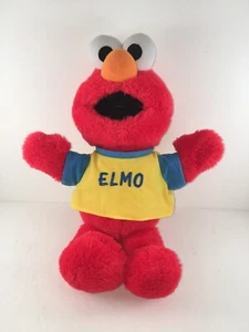 Sesamstraße Elmo 19 Zoll groß gelbes Shirt Stoff Nase & Augen Stofftier Spielzeug Plüsch - Bild 1 von 6