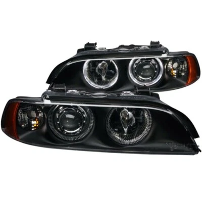 Faros proyectores LED halo negros para BMW 530i 2001-2003 Anzo 121017 Foto 1 de 2