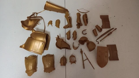 Marx Noble Knight Gold Armor Weapons Accessory johnny west toy horse Lot Cover