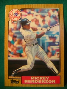 1987 Topps #735-Rickey Henderson-New York Yankees-HOF-#3146 - Picture 1 of 2