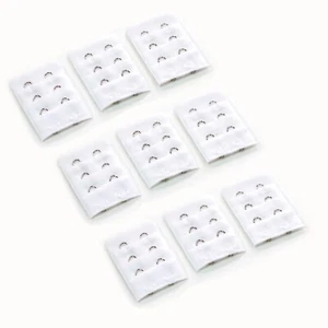 Paquete de 9 extensores de sujetador More of Me to Love - blanco - 2 ganchos, 3 ganchos, 4 opciones de gancho - Imagen 1 de 20