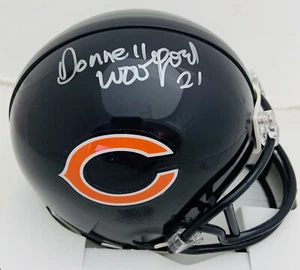 Donnell Woolford 1989-1996 Chicago Bears handsignierter Minihelm COA Proof - Bild 1 von 7