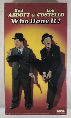 New Sealed Who Done It? VHS HIFI Sound Lou Costello Bud Abbott MCA Watermarks - Image 1 of 4