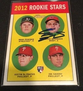 Devin Mesoraco Reds Signed Auto Autographed 2012 Topps Heritage Card #29 ~COA - Picture 1 of 5