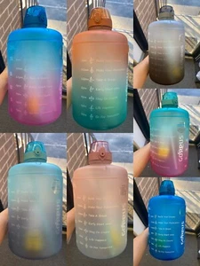 128 Unzen Gallone Wasserflasche mit Strohhalm Sport großer Wasserkrug mit 2 Deckeln, BPA-frei - Bild 1 von 12