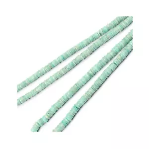 1 Strand 5mm to 6mm Natural Amazonite Heishi Smooth Tyer Gemstone Beads 16 inch - Picture 1 of 6