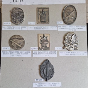 7x Italien Italy Badge Patch Fallschirmjäger Parachute Artillery Military Army - Picture 1 of 3