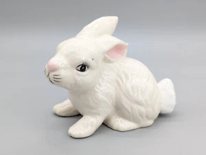 Keramik weißer Hase Figur Statue Cottontail Osterhase 7" - Bild 1 von 10