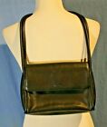 Nine West Small Black Leather Shoulder Bag, Double Straps Perfect for Everyday