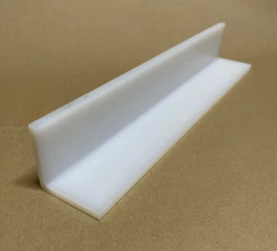 UHMW Angle, 2" wide legs x 1/4" thick x 12" Long, Natural - LOWEST PRICE ON EBAY - Image 1 of 2