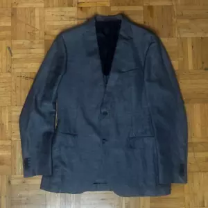 Chaqueta Blazer Ermenegildo Z Zegna US42L 52L Ligera Lino/Lana/Seda Cuadros Sin Forro - Imagen 1 de 15