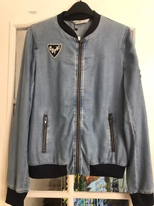 Zara Jeansjacke mit Patches Größe S - Bild 1 von 5