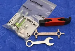 CYCLING TOOLS: LEZYNE TIRE INFLATORS, PLASTIC "TIRE IRONS", AND MULTI-TOOLS - Picture 1 of 7