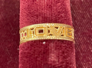 10KT Solid Gold Heavy (1 Gram) Adjustable "Love Design" Toe Ring "NEW"Marked 10K