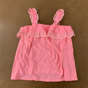 Gap Kids Girls Size XL (12) Pink Eyelet Tank Top NWT *Flaw* - Picture 1 of 7