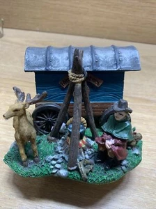 Merry Christmas Covered Wagon Christmas Village Dear Campfire - Picture 1 of 13