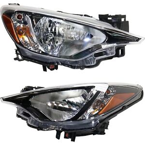 Headlight For 2017-2018 Toyota Yaris iA Pair Driver and Passenger Side