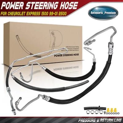 3Pcs Power Steering Pressure & Return Line Hose Assy for Chevrolet Express 1500 - Image 1 of 4