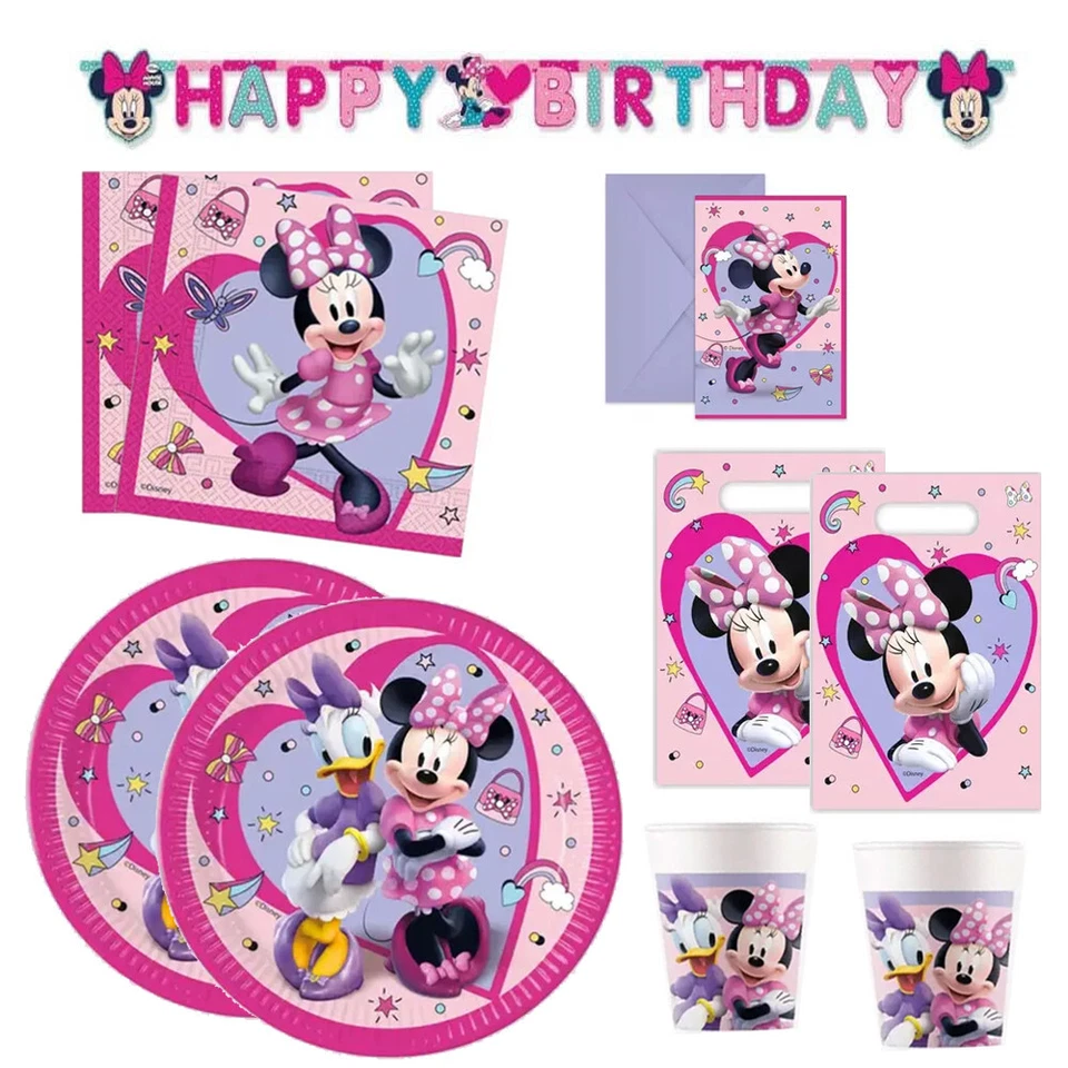 Disney Minnie Mouse Maus Kaffee Kinder Geburtstag Party Set Dekoration 49 tlg - Bild 1 von 1