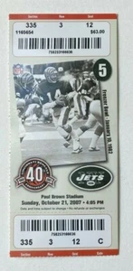 2007 New York Jets at Cincinnati Bengals Full Ticket 10/21/07 - Picture 1 of 2