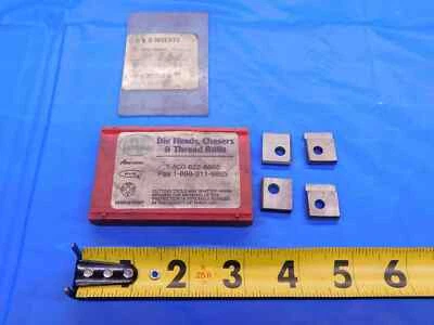 4pcs NEW GREENFIELD #10-32 NF LH 45 CHAMFER 15 FACE CARBIDE THREADING INSERTS - Image 1 of 3