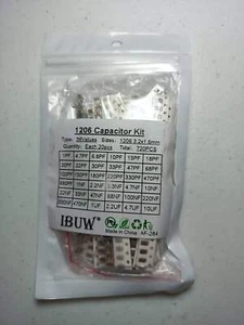 Capacitor Kit SMD 1206 Assorted Kit - 36 values X 20pcs = 720 pcs - Picture 1 of 1