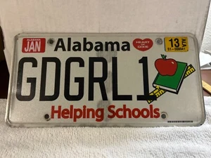Vintage Alabama Vanity License Plate GDGRL1 - Picture 1 of 1