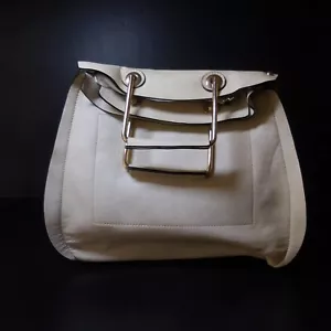 Handbag shoulder bag white gold metal jewelry METAR woman N8196 - Picture 1 of 12