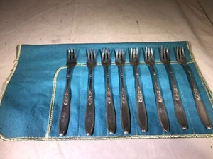 Rogers Bros 1847 IS Silver-plate Set Of 8 Cocktail Forks 6” - Picture 1 of 13