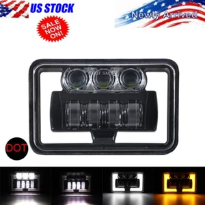 4x6" Square LED Headlight Hi/Lo Beam DRL Turn Signal For Isuzu NQR NPR NPR-HD - Picture 1 of 12