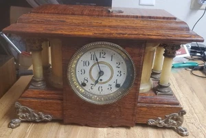 RELOJ DE MANTO ANTIGUO SETH THOMAS CON LLAVE FUNCIONA - Imagen 1 de 13